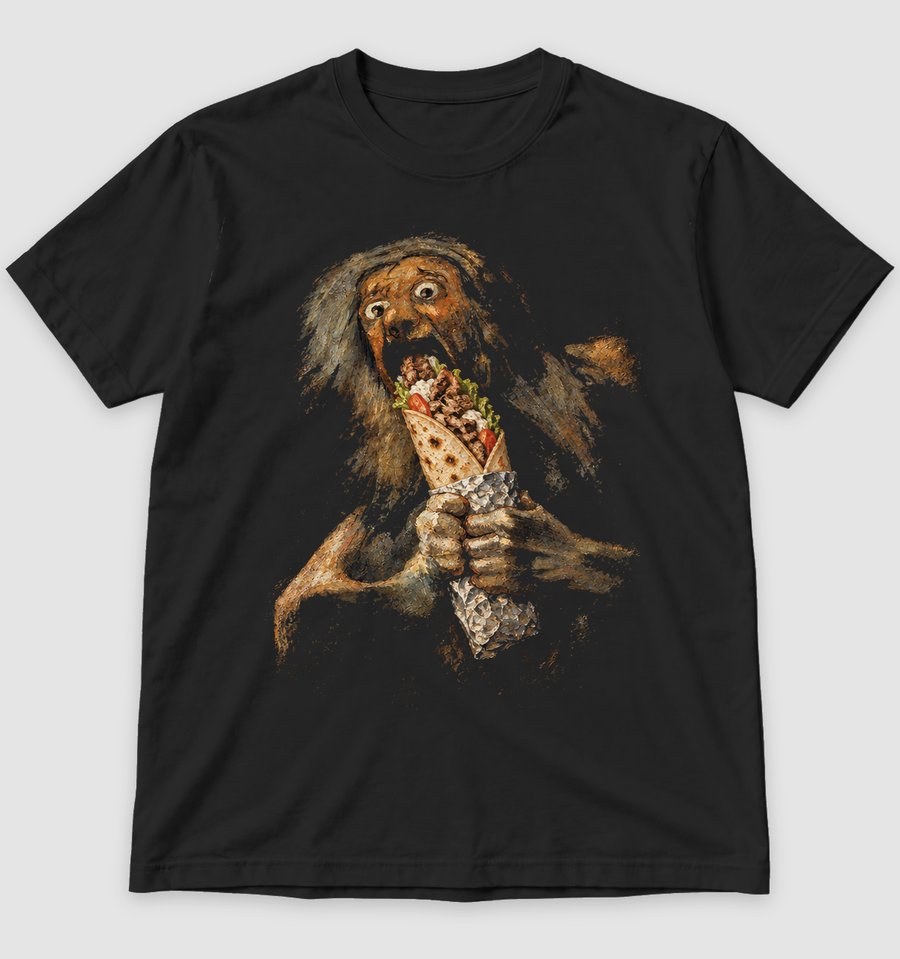 Camiseta Saturno cena fuera · sin texto